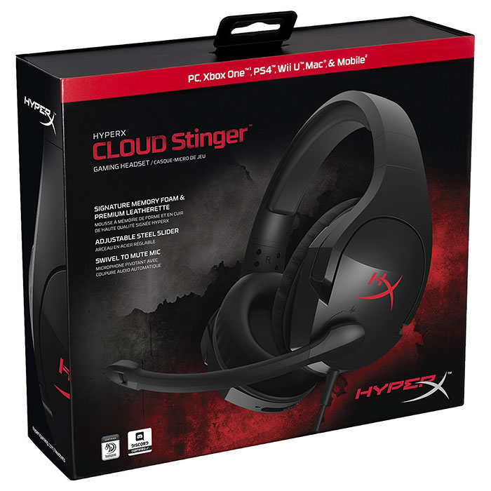 Навушники геймерскі HYPERX Cloud Stinger Black (4P5L7AX)