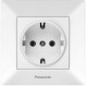 Розетка электрическая PANASONIC Arkedia Slim 2P+E Complete White (WNTC03022WH-UA)
