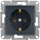 Розетка электрическая SCHNEIDER ELECTRIC Asfora Black (EPH2900171)