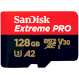 Карта пам\'яті SANDISK microSDXC Extreme Pro 128GB UHS-I U3 V30 A2 Class 10 + SD-adapter (SDSQXCD-128G-GN6MA)