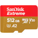 Карта памяти SANDISK microSDXC Extreme 512GB UHS-I U3 V30 A2 Class 10 (SDSQXAV-512G-GN6MN)