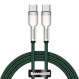 Кабель BASEUS Cafule Metal Data Cable Type-C to Type-C 100W 1м Green (CATJK-C06)