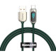 Кабель BASEUS Display Fast Charging Data Cable USB to Type-C 66W 1м Green (CASX020006)