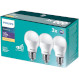Лампочка LED PHILIPS LEDbulb A60 E27 9W 3000K 220V (3 шт. в комплекте) (929002299247)