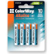 Батарейка COLORWAY Alkaline AA 4шт/уп (CW-BALR06-4BL)