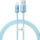 Кабель BASEUS Crystal Shine Series Fast Charging Data Cable USB to iP 2.4A 1.2м Sky Blue (CAJY001103)