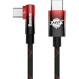 Кабель BASEUS MVP 2 Elbow-shaped Fast Charging Data Cable Type-C to Type-C 100W 2м Black/Red (CAVP000720)
