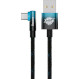 Кабель BASEUS MVP 2 Elbow-shaped Fast Charging Data Cable USB to Type-C 100W 2м Black/Blue (CAVP000521)