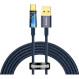 Кабель BASEUS Explorer Series Auto Power-Off Fast Charging Data Cable USB to Type-C 100W 1м Blue (CATS000203)