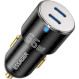 Автомобільний зарядний пристрій ESSAGER City Dual USB-C Car Charger 66W Black (ECC2C-FF01)