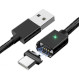 Кабель ESSAGER Magic Power Magnetic USB-A to Type-C 1м Black (EXCCXT-ML01)