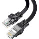 Патч-корд плоский ESSAGER TopSpeed Ethernet Flat Cable STP Cat.6 0.5м Black (EXCWXB-JSB01)