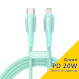 Кабель ESSAGER Rainbow Fast Charging Cable 3A Type-C to Lightning 1м Green (EXCTL-CH06)