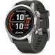 Смарт-часы GARMIN Fenix 7S Pro Solar 42mm Silver with Graphite Band (010-02776-01)