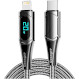 Кабель ESSAGER LED Digital Display Fast Charging Data Cable PD20 W Type-C to Lightning 2м Black (EXCTL-YDA01)