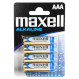 Батарейка MAXELL Alkaline AAA 4шт/уп (723671.04.EU)