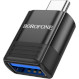 Адаптер OTG BOROFONE BV18 Type-CM to USB 3.0 AF Black