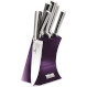 Набір кухонних ножів на підставці BERLINGER HAUS Purple Eclipse 6пр (BH-2671)