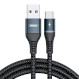 Кабель REMAX Colorful Light USB-A to USB-C 1м Black (RC-152A)