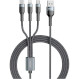 Кабель REMAX Sury 2 USB-A to Lightning/Micro-USB/Type-C 1м Silver (RC-070TH SILVER)
