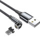 Кабель ESSAGER Universal 540° Rotate Magnetic Charging Cable 3A USB-A to Lightning 1м Gray (EXCCXL-WX0G)