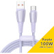 Кабель ESSAGER Rainbow 100W Fast Charging Cable USB-A to Type-C 2м Purple (EXCT1-CHA05)