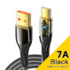 Кабель ESSAGER Interstellar Transparent Design Charging Cable USB-A to Type-C 100W 0.3м Black (EXCT-XJB01-P)