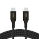 Кабель BELKIN Boost Up Charge Braided USB-C to USB-C 1м Black (CAB015BT1MBK)