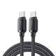 Кабель ESSAGER Jelly Bean 100W Magnetic Data Cable Type-C to Type-C 1м Black (EXCTT1-TD01-P)