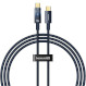 Кабель BASEUS Explorer Charging Cable USB-C to USB-C 100W with Auto Shutdown 1м Deepsea Blue (P10319704321-00)