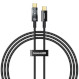 Кабель BASEUS Explorer Charging Cable USB-C to USB-C 100W with Auto Shutdown 1м Cluster Black (P10319703111-00)