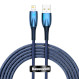 Кабель BASEUS Glimmer Series Fast Charging Data Cable USB to iP 2.4A 2м Blue (CADH000303)