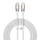 Кабель BASEUS Glimmer Series Fast Charging Data Cable Type-C to Type-C 100W 2м White (CADH000802)