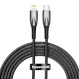 Кабель BASEUS Glimmer Series Fast Charging Data Cable Type-C to Lightning 20W 2м Black (CADH000101)