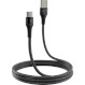 Кабель PROOVE Double Way Weft USB to Type-C 2.4A 1м Black