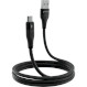 Кабель PROOVE Soft Silicone USB-A to Micro-USB 2.4A 1м Black