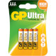 Батарейка GP Ultra AAA 4шт/уп (24AU-U4)