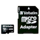 Карта памяти VERBATIM microSDXC Premium 64GB UHS-I Class 10 + SD-adapter (44084)