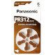 Батарейка для слуховых аппаратов PANASONIC Hearing Aid 312 6шт/уп (PR-312/6LB)