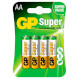 Батарейка GP Super AA 4шт/уп (15A-U4)