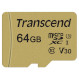 Карта пам\'яті TRANSCEND microSDXC 500S 64GB UHS-I U3 V30 Class 10 + SD-adapter (TS64GUSD500S)