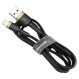 Кабель BASEUS Cafule Cable USB for Lightning 1м Gold/Black (CALKLF-BV1)