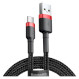 Кабель BASEUS Cafule Cable USB for Type-C 1м Red/Black (CATKLF-B91)