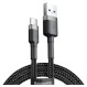 Кабель BASEUS Cafule Cable USB for Type-C 0.5м Gray/Black (CATKLF-AG1)
