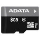 Карта памяти ADATA microSDHC Premier 8GB UHS-I Class 10 (AUSDH8GUICL10-R)