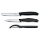 Набір кухонних ножів VICTORINOX Swiss Classic Paring Knife Set with Peeler Black 3пр (6.7113.31)