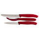 Набір кухонних ножів VICTORINOX Swiss Classic Paring Knife Set with Peeler Red 3пр (6.7111.31)