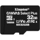 Карта памяти KINGSTON microSDHC Canvas Select Plus 32GB UHS-I V10 A1 Class 10 (SDCS2/32GBSP)