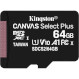 Карта пам\'яті KINGSTON microSDXC Canvas Select Plus 64GB UHS-I V10 A1 Class 10 (SDCS2/64GBSP)
