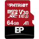 Карта пам\'яті PATRIOT microSDXC EP 64GB UHS-I U3 V30 A1 Class 10 + SD-adapter (PEF64GEP31MCX)